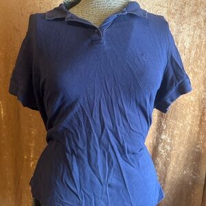 American Eagle Outfitters Dark Blue Short Sleeve Polo